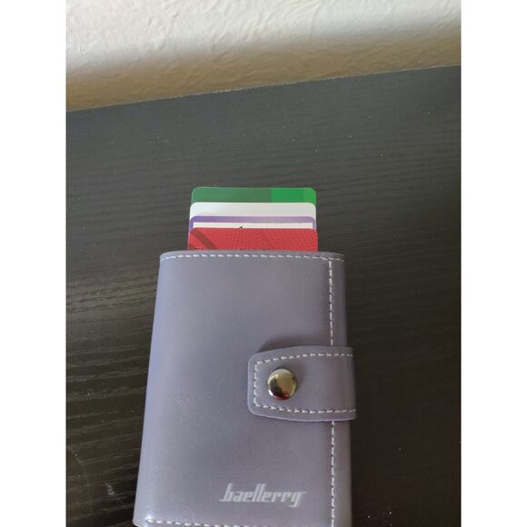 Baellerry Slim Pop-Up Card Holder Wallet -Textured Leather - Picture 2 of 7